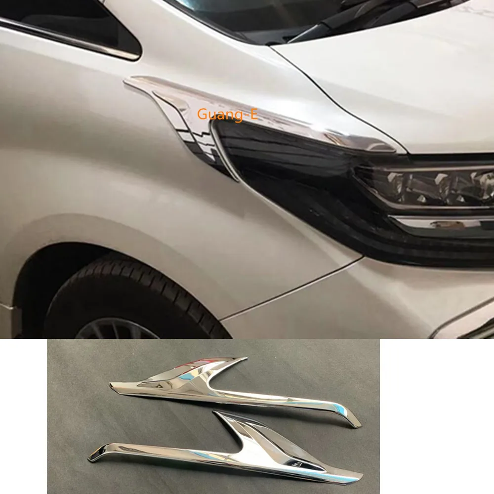 Крышка автомобиля ABS Хромированная передняя фара для бровей крышка головки накладки на фары защитная рамка для Toyota Alphard Vellfire