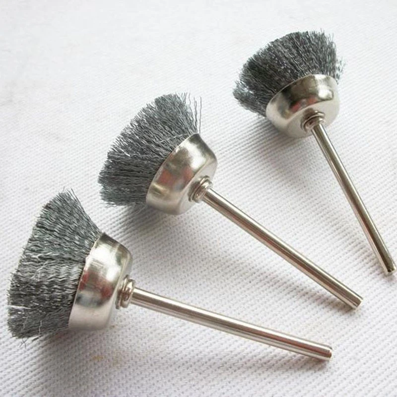 10Pcs Wire wheel brush polishing drill rotary tool grinding machine welding polishing cup bit metal descaling brush