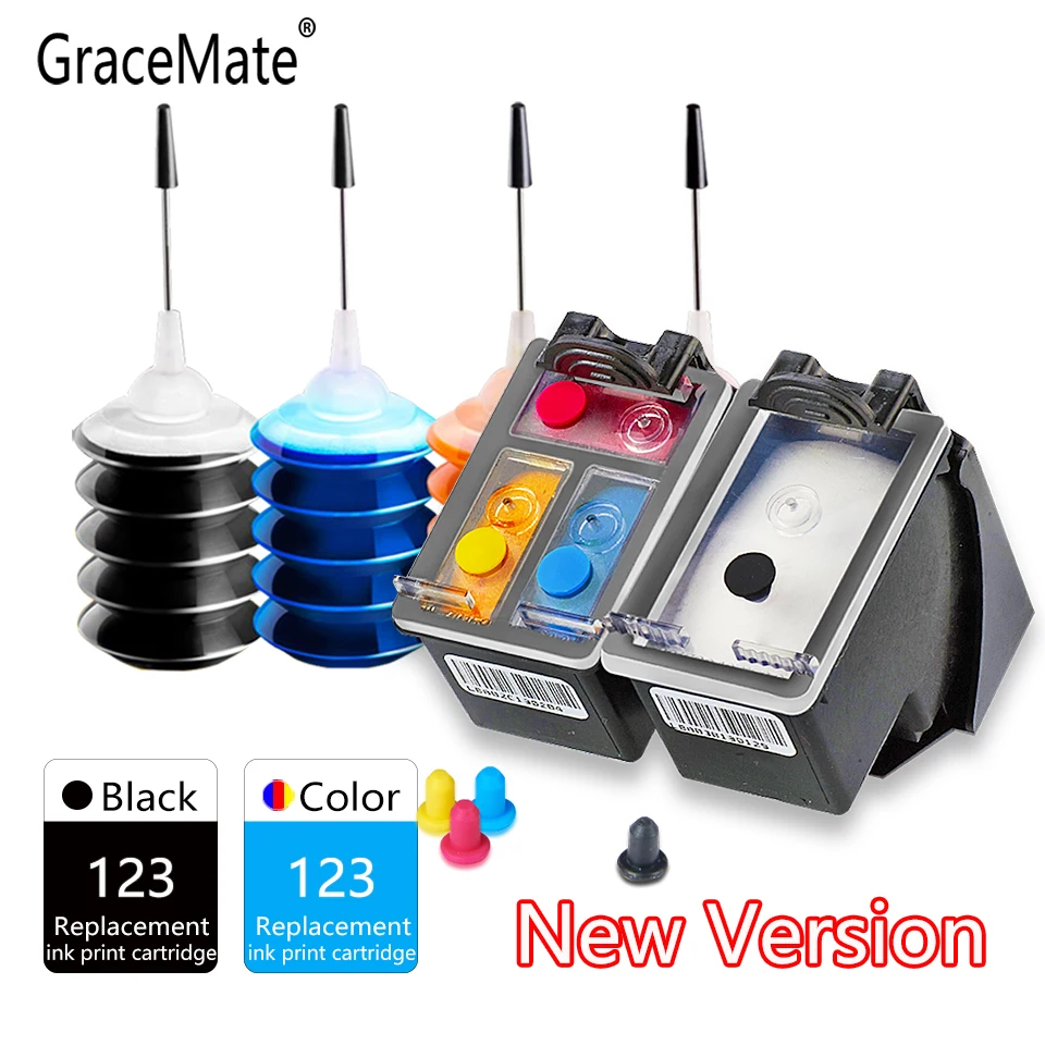 Запасные картриджи GraceMate для принтера HP 123 5010 5012 5014 5020 5030 5032 5034 5052 5055 1110 1111 1112 2134