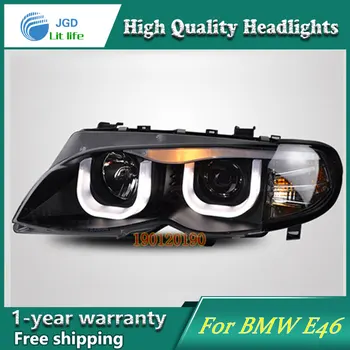 

Car Styling case for BMW E46 316i 318i 320i 325i LED Headlights 2001-2004 Headlight Bi-Xenon Head Lamp LED DRL Car Lights