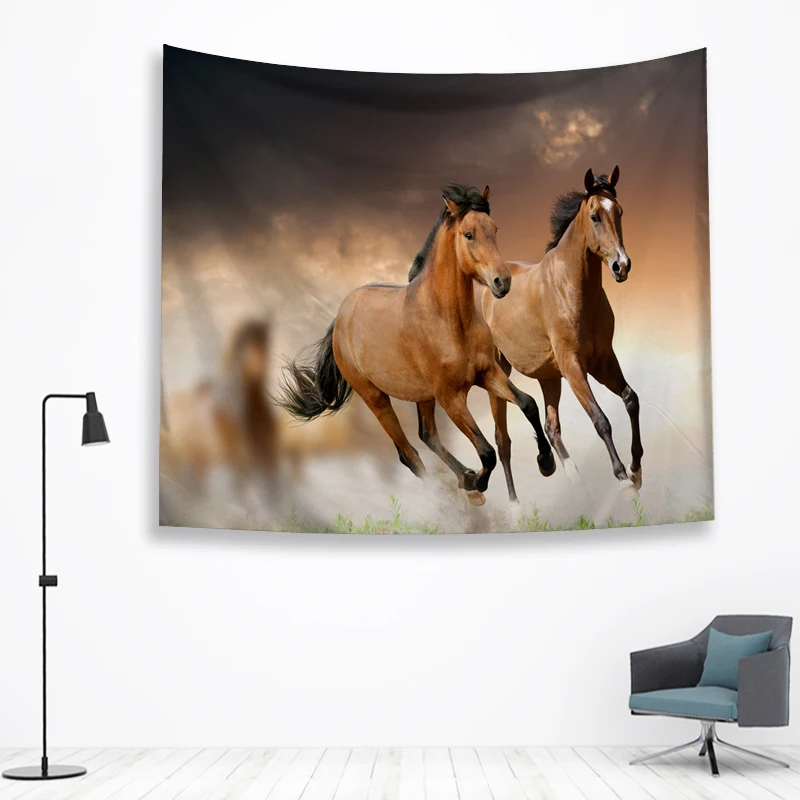 Лошадь стены Ttapestry висячие украшения богемный пляжный коврик дом Декор общежития Мандала гобелены колдовство хиппи