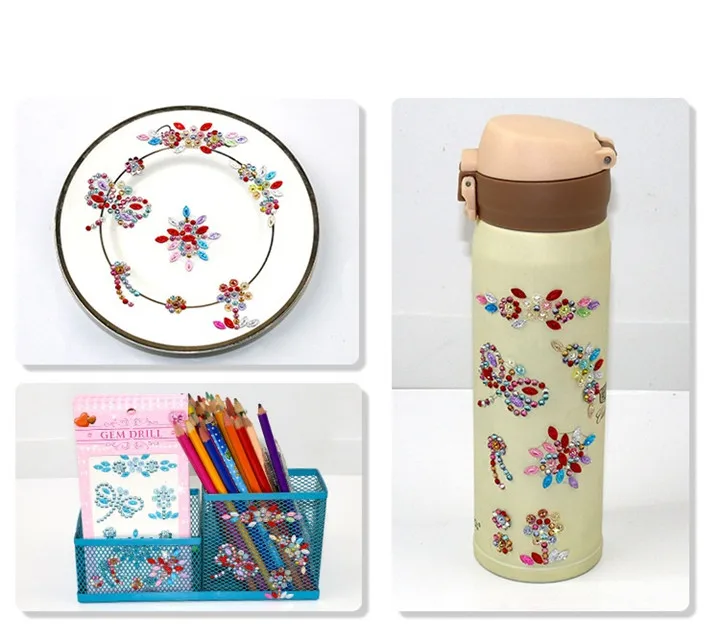 1   Jewelry Accesories Crystal Pearl Sticker Dragonfly Flower Crown Pattern Rhinestones Stickers For Mobile Phone Car Decorative