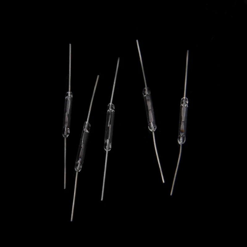 40Pcs Magnetic Glass Reed Switch 2X14Mm Normally Open N/O 2-Pin Low
