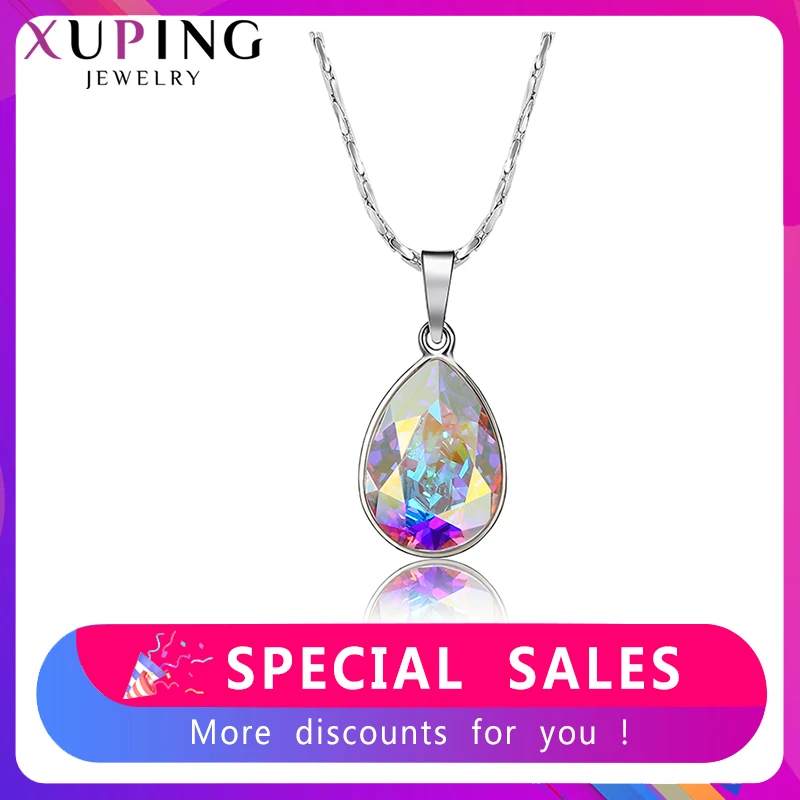Xuping форма воды Pendantl цепочки и ожерелья Кристаллы от Swarovski высокое качество ювелирные изделия Мода Подарки для женщин M59-30192
