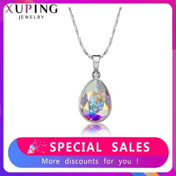 

Xuping Water shape Pendantl Necklace Crystals from Swarovski High Quality Jewelry Trendy Gifts for Women M59-30192