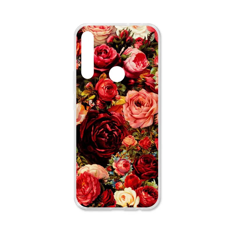ТПУ чехол для huawei Y9 Prime чехол Силиконовый Цветочный Бампер для huawei P Smart Plus Z Honor 8x Max 8A 8C 9X Pro Чехол - Цвет: C046