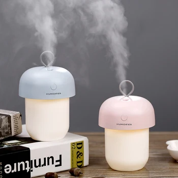 

USB Charging Acorn Humidifier Portable Ousehold Electric Appliances with Battery Night-light Function Ambient Light 180mA