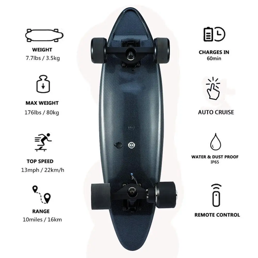 Maxfind MAX- C 27" mini Electric Skateboard Penny Board With Remote Controller 22km/h(13mph) max range