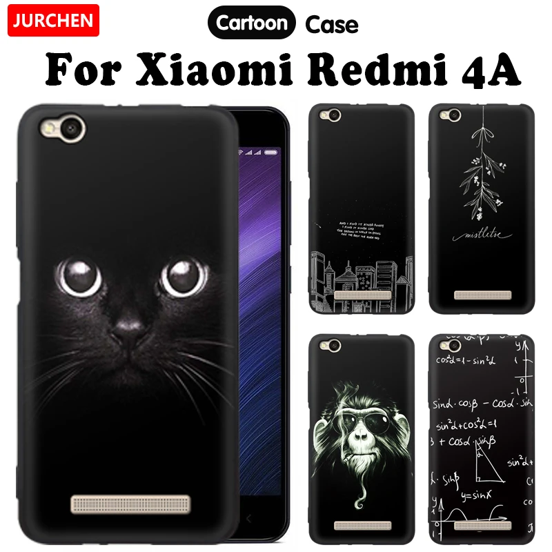 JURCHEN для Xiaomi Redmi 4A 3D модный силиконовый чехол с мультяшным животным узором Xiomi 4 A