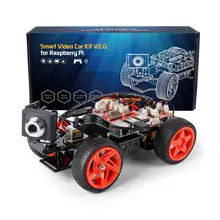 SunFounder Robot controlado por aplicación para Raspberry Pi, modelo 4B, 3B + B, 2B, Kit de vídeo inteligente para coche con cámara