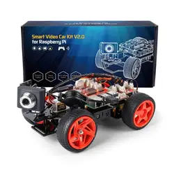 SunFounder Robot controlado por aplicación para Raspberry Pi, modelo 4B, 3B + B, 2B, Kit de vídeo inteligente para coche con cámara