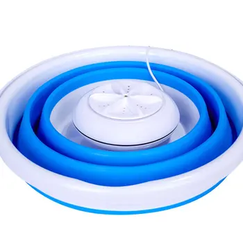 

Portable Mini Turbo Washing Machine With Foldable Tub Compact Ultrasonic Turbine Washer Travel Laundry Washer Usb Powered