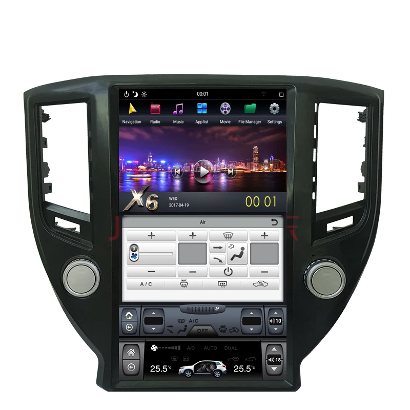 NAVITOPIA 13,6 дюймов 4G+ 64GB Tesla стиль вертикальный экран Android 8,1 Автомобильная dvd-навигационная система для Toyota Crown