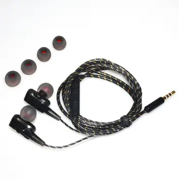 

HIFI Stereo Earbuds Hands-free Wired in-earphones Double Unit Driver Super Bass In-ear Earphone with Mic for Running Sports