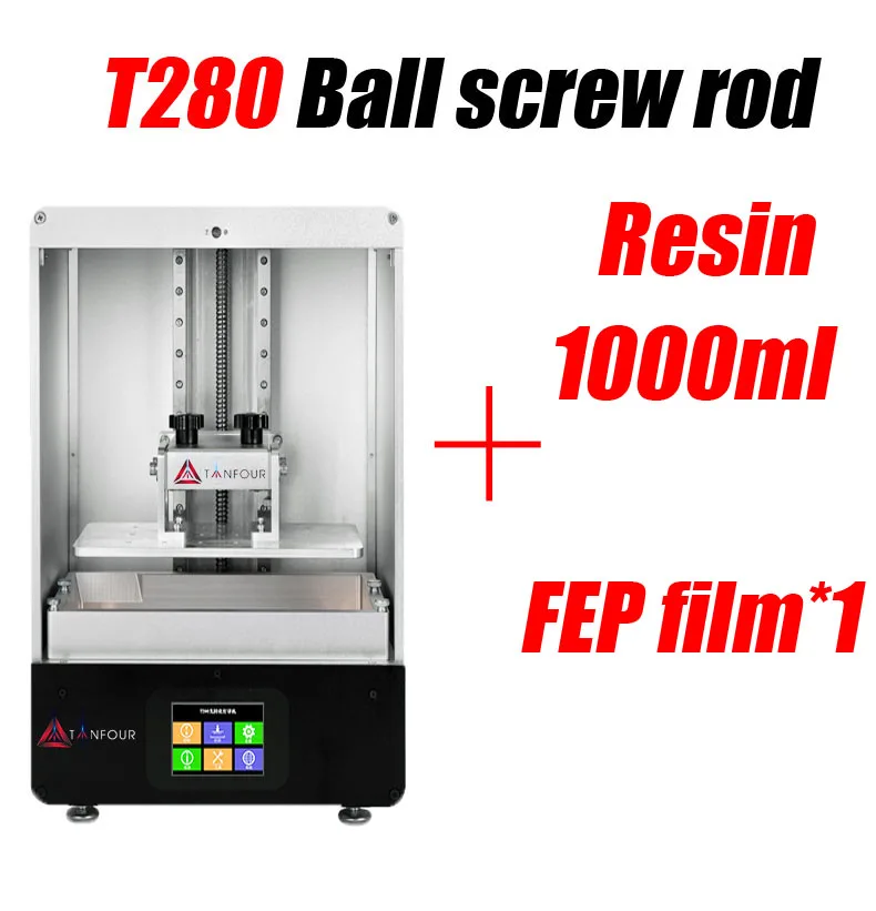 T280 TIANFOUR Смола SLA 3d принтер 2k 8,9 дюймов Большой ЖК dlp 405nm УФ-светильник для вылечения impresora 3d принтер diy комплект Фотон келант s400 - Цвет: T280 1000ml FEP 1ps