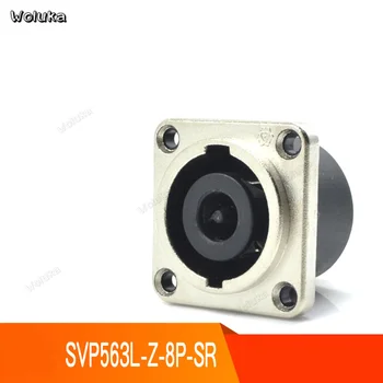 

5pcs/lot 8-core socket connector speaker plug silver and black audio speaker socket CD50 W05