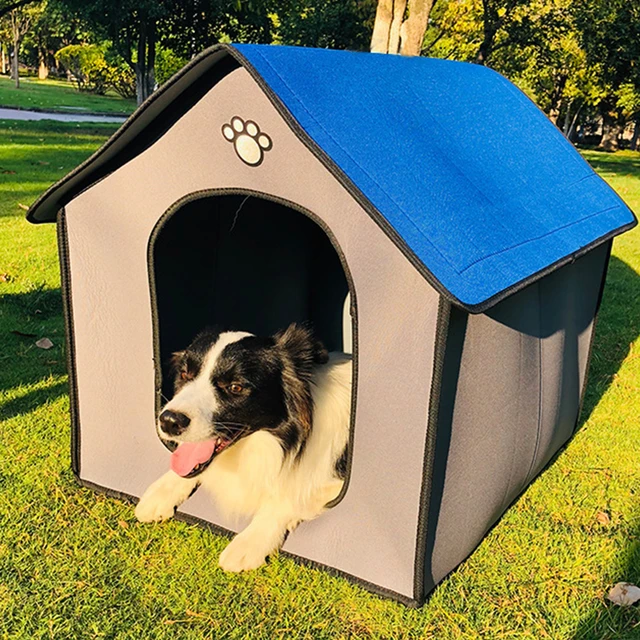 Caseta Perros Exterior, Caseta Perro Casa para Perros De Madera para  Exteriores con Porche Y Techo Impermeable, 2 Ventilaciones, Cortinas A  Prueba De