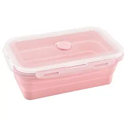 Микроволновая герметичная удобная складная большой емкости детский школьный портативный силиконовый контейнер для еды складной