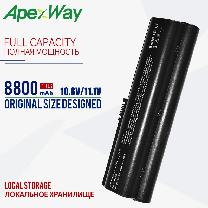 Аккумулятор 11 1 В 8800 мАч dv2000 для HP Pavilion dv2100 dv2200 dv2300 dv2400 dv2500 dv2600 dv2700 dv6900 dv6800 DV2800 D2900