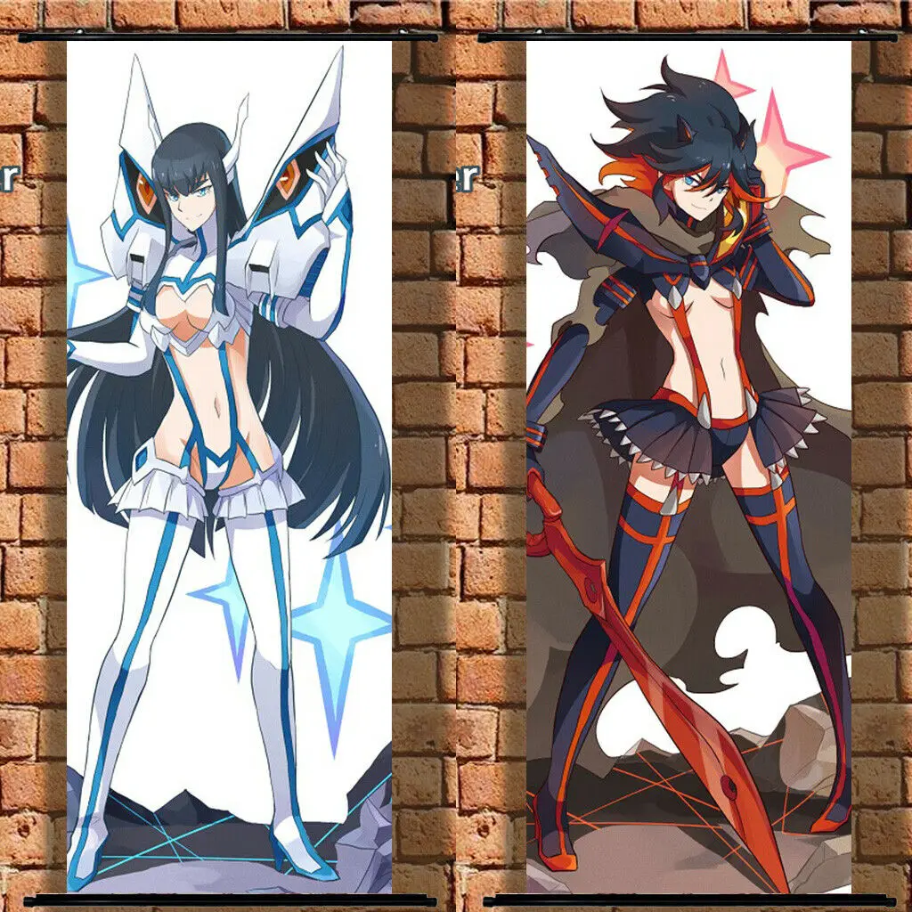 Тканевый плакат настенный свиток Kill La Matoi Ryuuko kiyuuin Satsuki 105x40 см|Рисование и