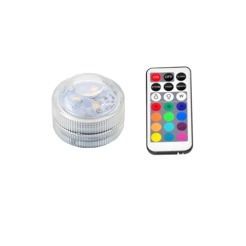 IP68 водонепроницаемый плавательный бассейн батарея работает RGB погружной светодиодный подводный свет для аквариума Свадебная вечеринка пруд Verlichting - Испускаемый цвет: 1 lights 1 remote