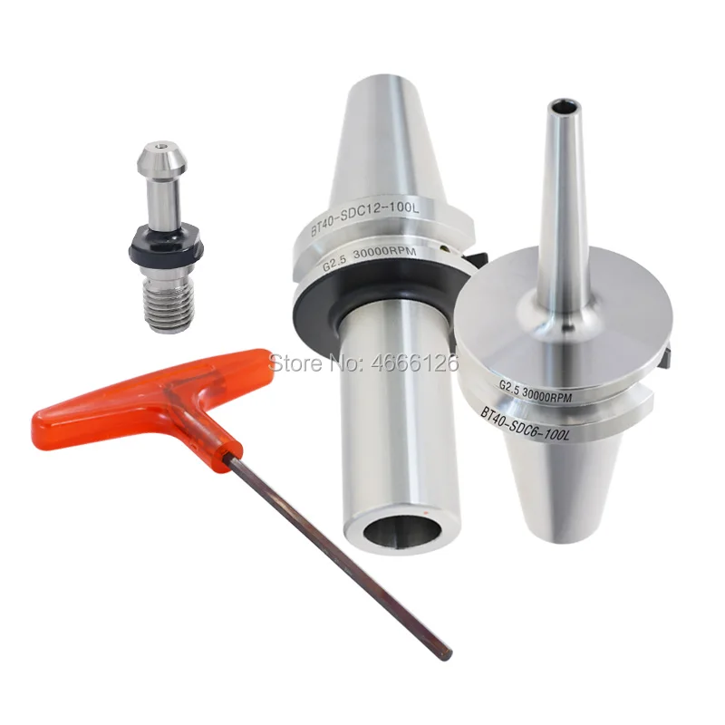 

1 set of BT40 SDC6/BT40 SDC8/BT40 SDC12, 1 piece SDC wrench, 1 BT40 pull stud, deep cavity high speed precision CNC tool holder