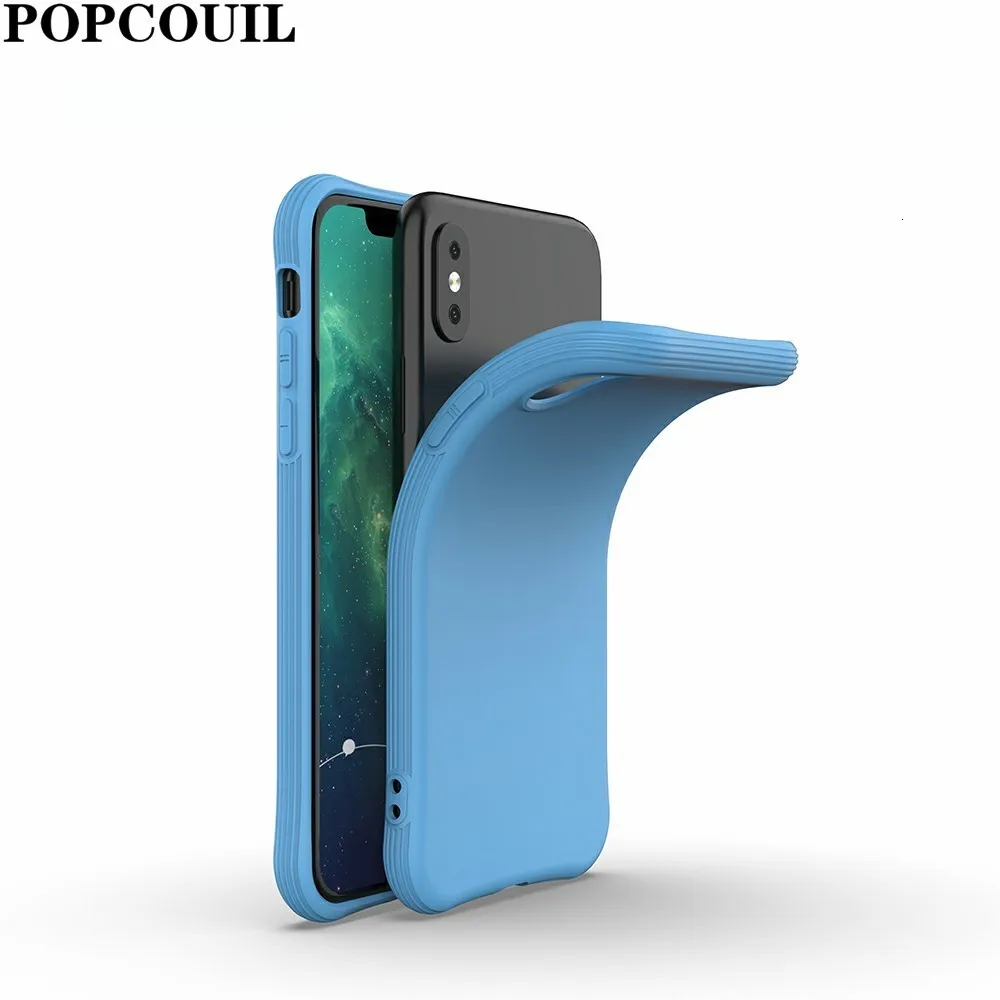 POPCOUIL роскошный однотонный чехол для телефона IPhone 11 Pro Max XS MAX X XR индивидуальный 6 6S