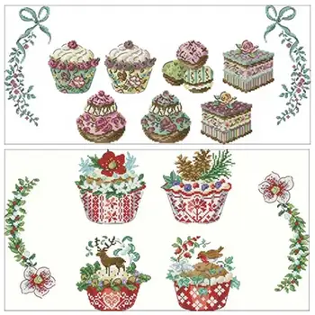 

top Delicious cake tablecloth Counted Cross Stitch 11CT 14CT 18CT DIY Chinese Cross Stitch Kit Embroidery Needlework Sets