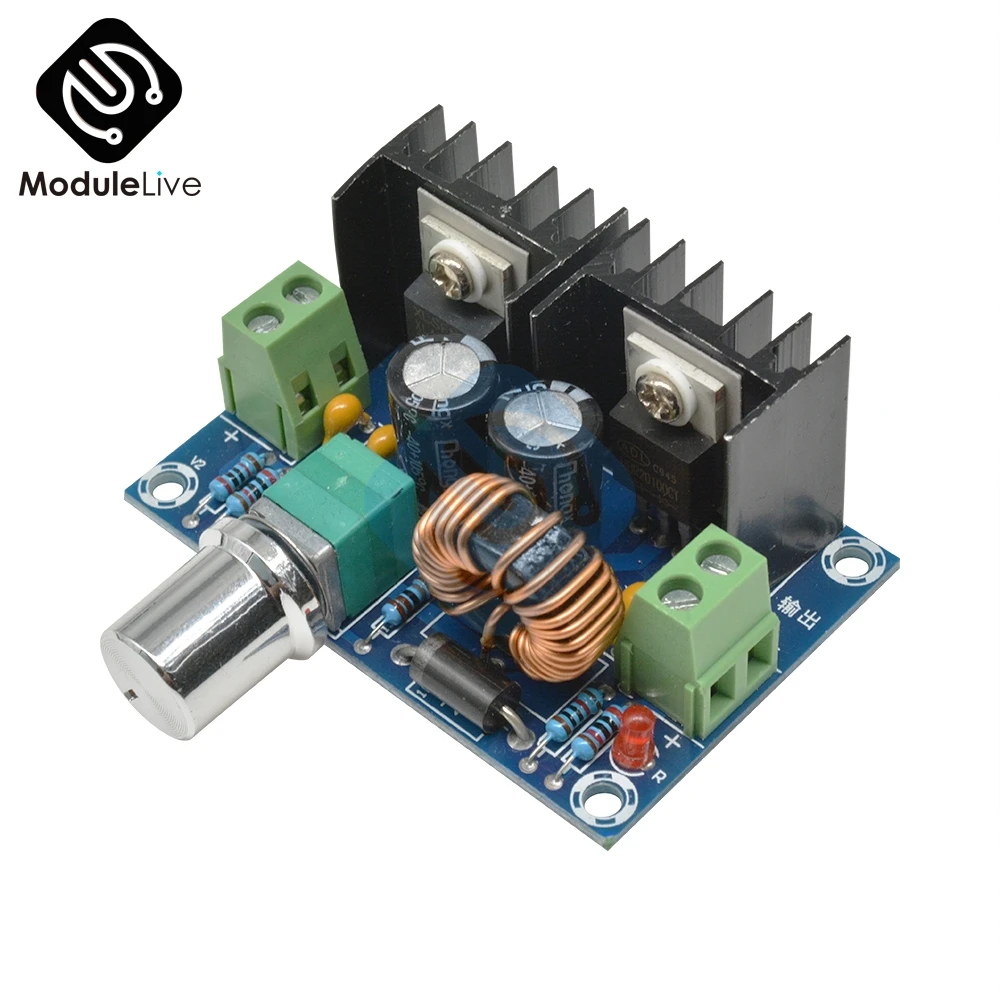 XH M401 DC понижающий преобразователь модуль питания XL4016E1 PWM регулируемый от 4 40 В до 1