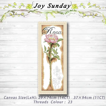 

A pink rose flower decor painting dmc 14CT 11CT counted cross stitch kits embroidery sets Needlework Sets Home decor