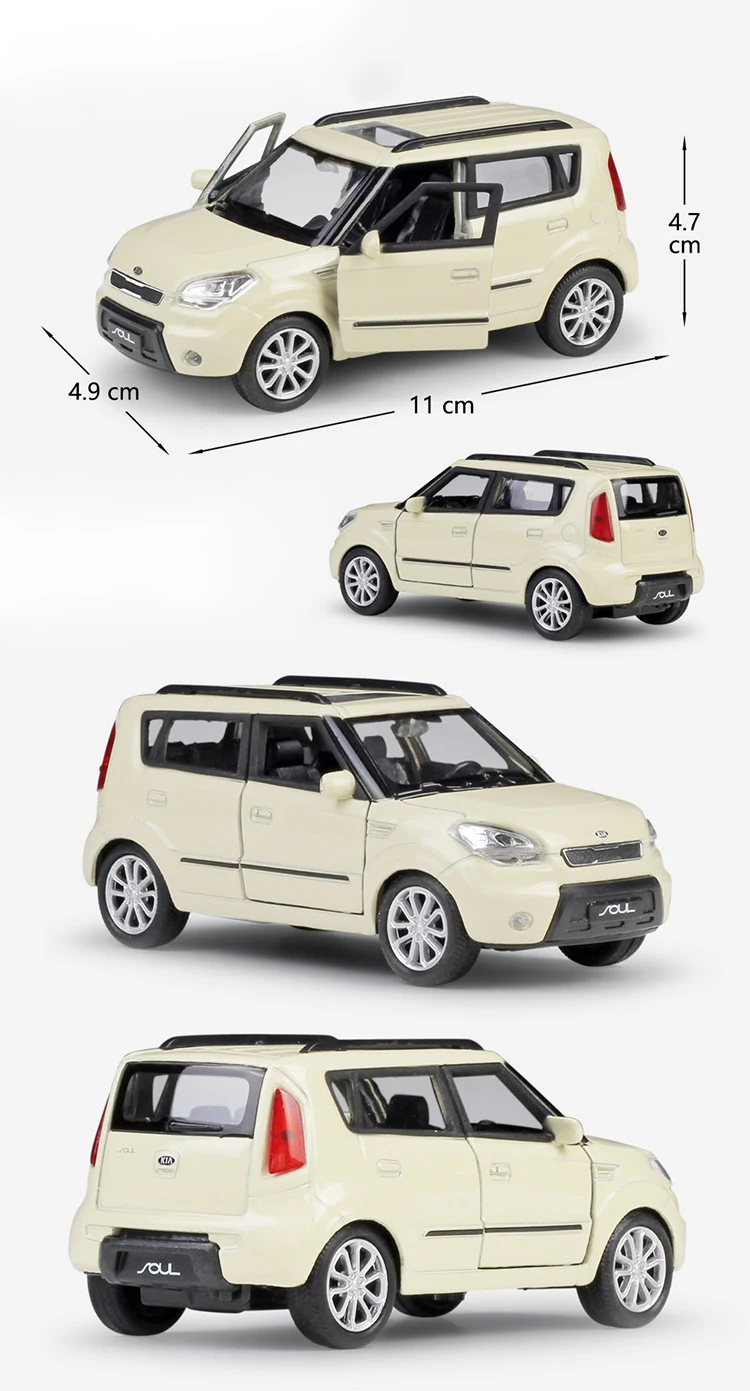 WELLY литой 1:36 Масштаб KIA Soul High Similator игрушечный автомобиль модель автомобиля оттягивающийся Металлический Игрушечный Автомобиль для детей Коллекция подарков