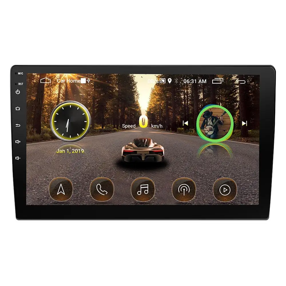 Автомагнитола 2DIN 9 дюймов Android автомобильная стерео 2.5D емкостный экран Bluetooth