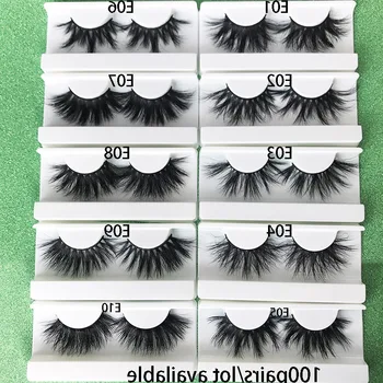 

Mikiwi 25mm 3D mink lashes 100 pairs extra length fluffy mink eyelashes Big dramatic volumn eyelashes strip thick false eyelash