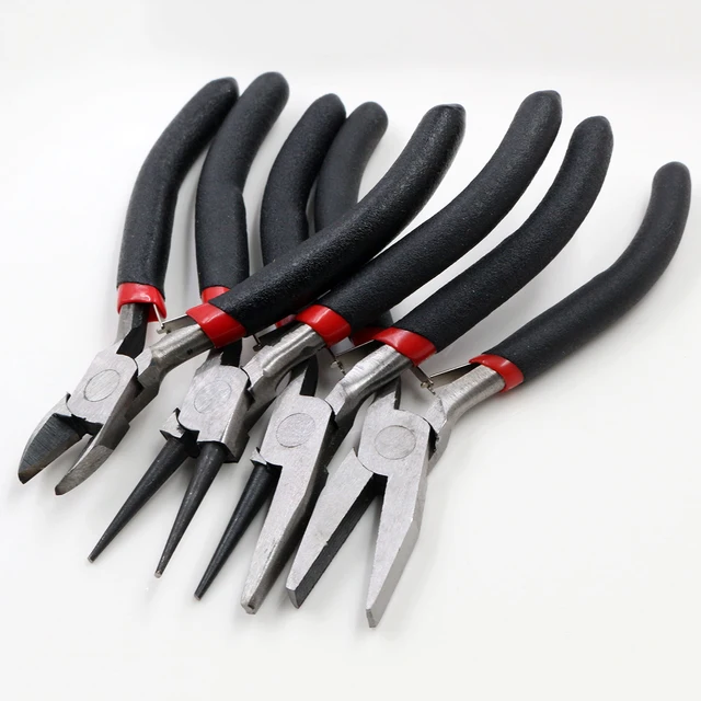 1 Piece Stainless Steel Needle Nose Pliers Jewelry Making Hand Tool Black 12.5cm 3