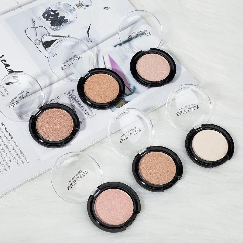 6 цветов Shimmer Powder пудра Макияж Палитра лица Iluminator макияж сияющий блеск Косметика для макияжа лица
