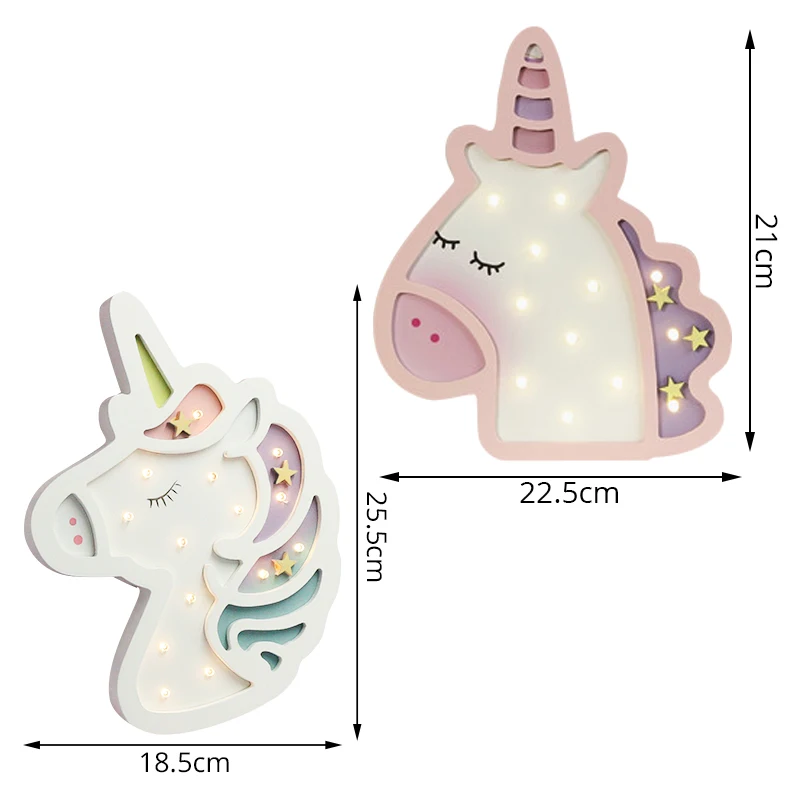 Unicorn 1 Hinnixy стильная футболка с изображением персонажей видеоигр ночной Светильник Розовый Голубой ангел зверей единорогов; светодиодный Украшения в спальню настольная лампа для дома светильник ing детские подарки на день рождения - Испускаемый цвет: Unicorn 1