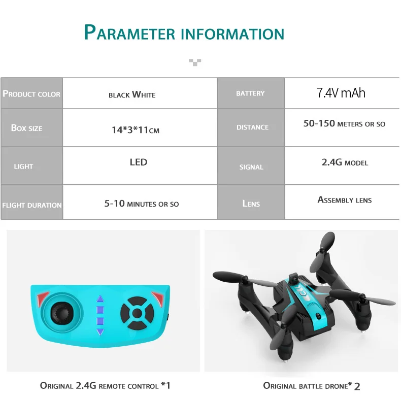 2в1 мини инфракрасный боевой беспилотник с Hd камерой 720P FPV wi-fi-квадрокоптер складная игрушка Rc для детей высота удержания включает в себя 2 дрона