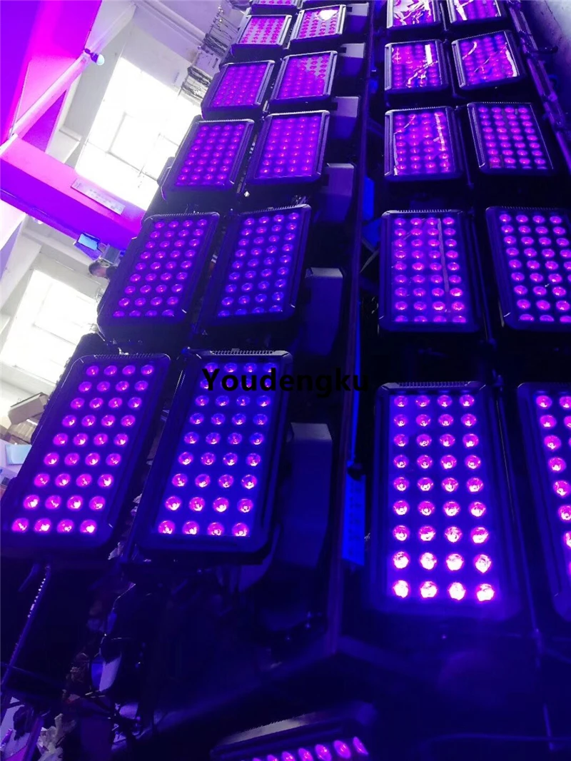 2pcs Led double head waterproof outdoor City Color 72 x 18w 6in1 rgbwauv led stage wall washer dj club party wedding event light