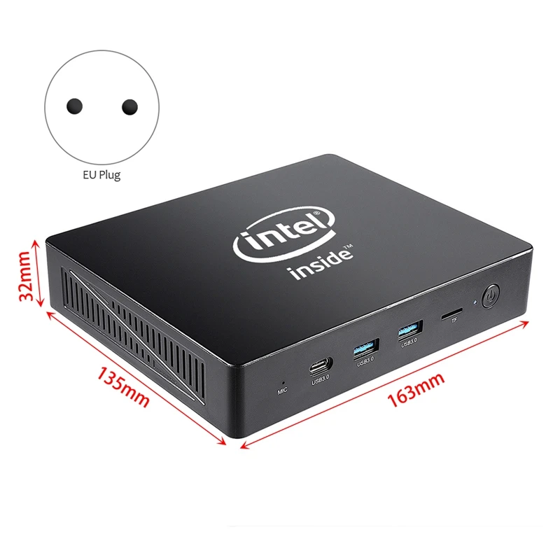 J3455 Windows10 Мини ПК 4G+ 64G Поддержка HDMI VGA двойной выход четырехъядерный Мини компьютер