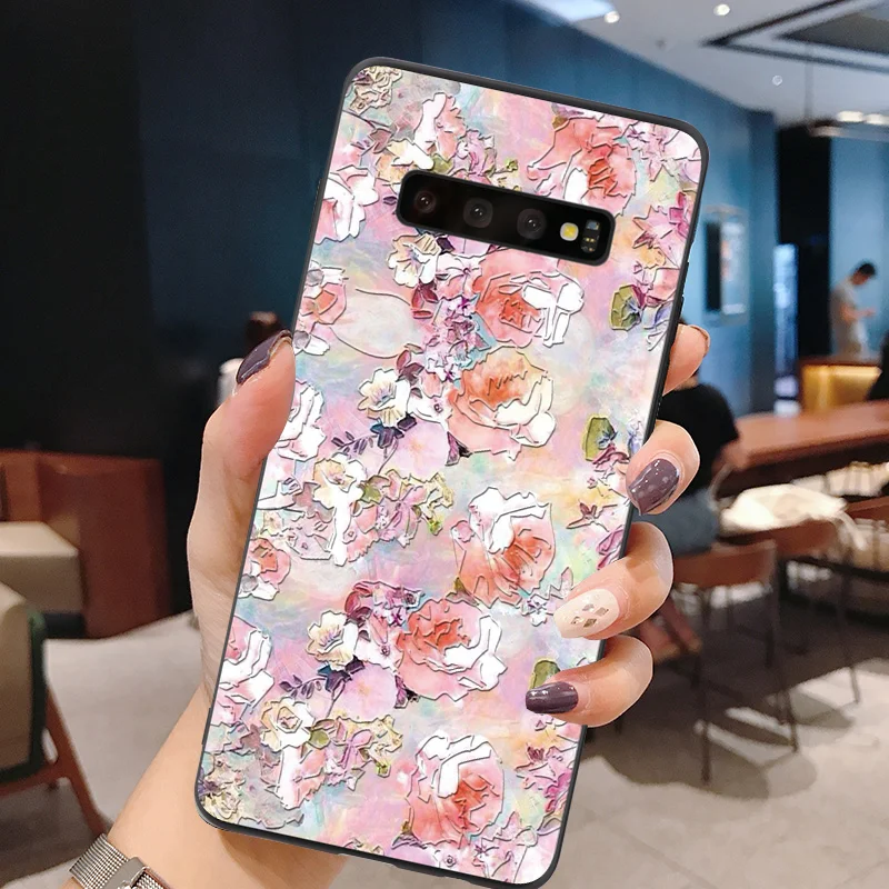 Роскошные 3D крышка тиснения для samsung Galaxy A20e A70 A40 A50 A60 A30 A10 A3 A5 A7 A9 A6 A8 плюс S10 плюс S10e чехлы