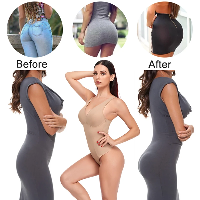 shapewear bodysuit Women's Slim Full Body Shaper With Built-in Bra Shapewear Tummy Control Tops Waist Trainer Corset Bodysuits tummy control shapewear