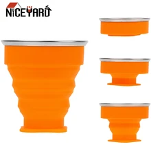 NICEYARD чайная чашка портативная 200 мл Телескопические Складные стаканы для путешествий на открытом воздухе чашка для питья воды Силикон