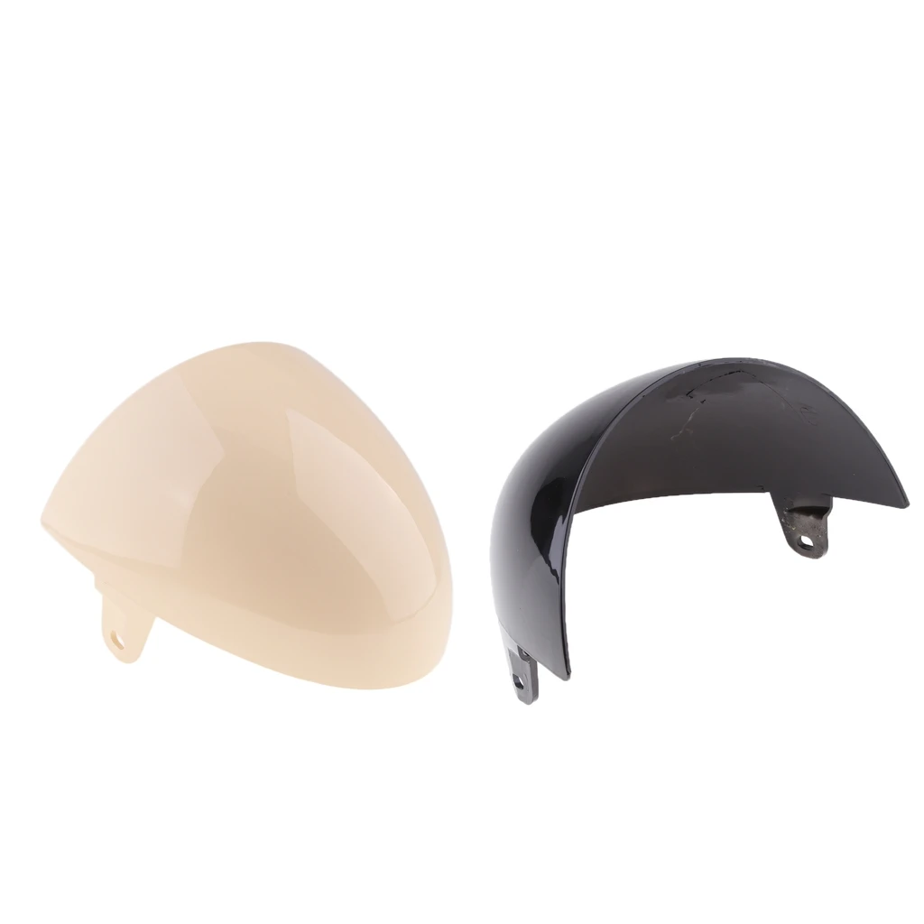 2 Pieces Motorcycle ABS Rear Seat Cowl Cover for Cafe Racer Black+Beige