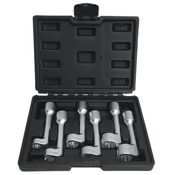 

6pc Fuel Injector Injection Sockets l-Shaped Open End 1/2inch Dr. 12,14,16,17,18,19mm