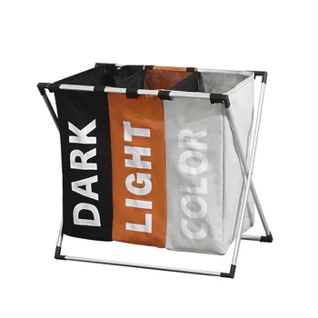 

Cloth hamper separated collapsible basket dirty clothes storage basket home Nordic laundry large laundry basket