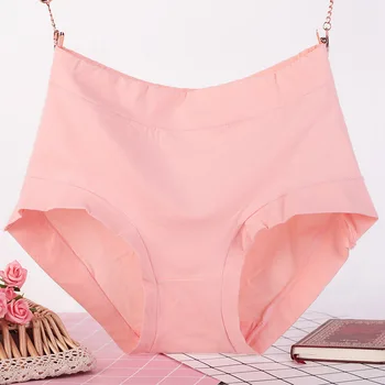 

High Waist Cotton Briefs Plus Size Women's Underwear Lingerie Summer Panties Breathable Underpants Underwear Female Intimates