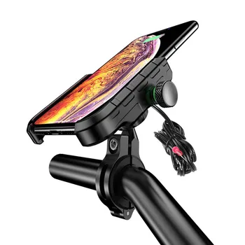 

Hot New QC3.0 Cell Phone Mount Holder With USB Charger Suitable For Motorcycle Bicycle bike mobile phone holder usb charger