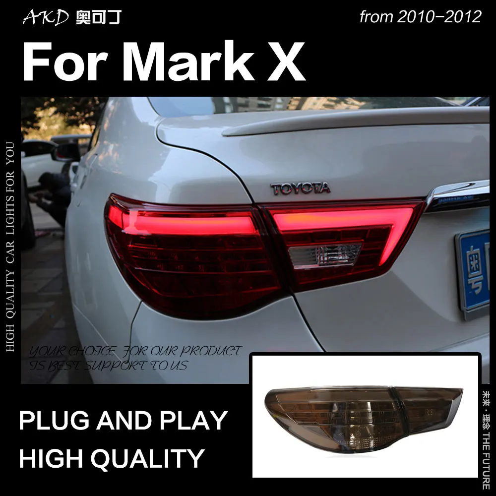 AKD автомобильный Стайлинг для Toyota Mark X задний светильник s 2010-2012 рейз светодиодный задний светильник DRL динамический сигнал тормоза заднего хода авто аксессуары