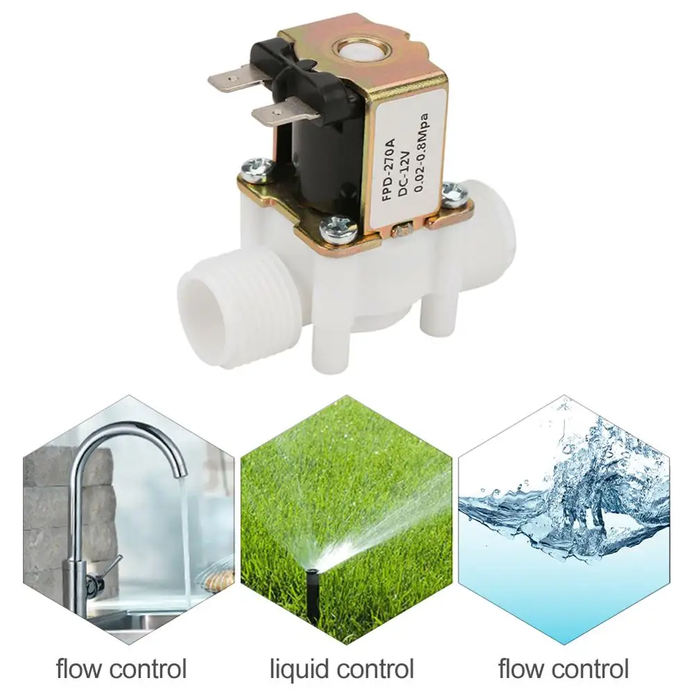 Пластиковый Соленоидный клапан 12V Магнитный диспенсер для стиральной машины переключатель для питьевой воды