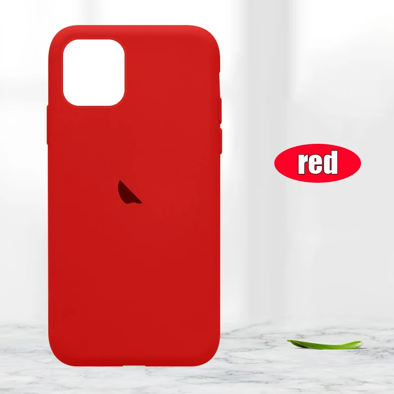 Роскошный силиконовый чехол для iPhone 11 Pro Max X XS XR XSMAX чехол Funda для iPhone7 8 Plus 7 6 6s с логотипом чехол для телефона - Цвет: red